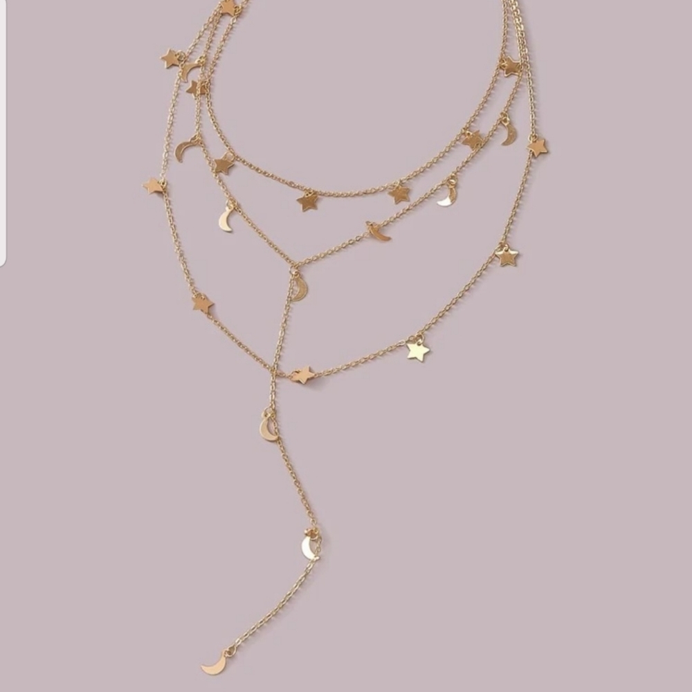 *Estelle* Star Layered Necklace - Picture 2 of 3